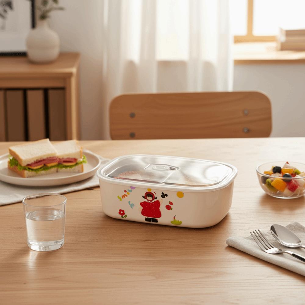 1500/1000ML 304 Stainless Steel Lunch Box Microwaveable Cartoon Pattern Food Storage Box Sealed Leak-proof Fresh Keeping Box