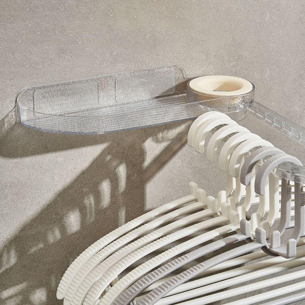 Wall-mounted Clothes Hanger Clip Collector Foldable Finishing Rack Convenient Storage Rack  Laundry