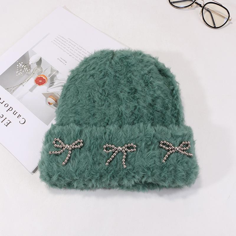 

Cold hat winter warm simple knitted hat cute sweet headhat