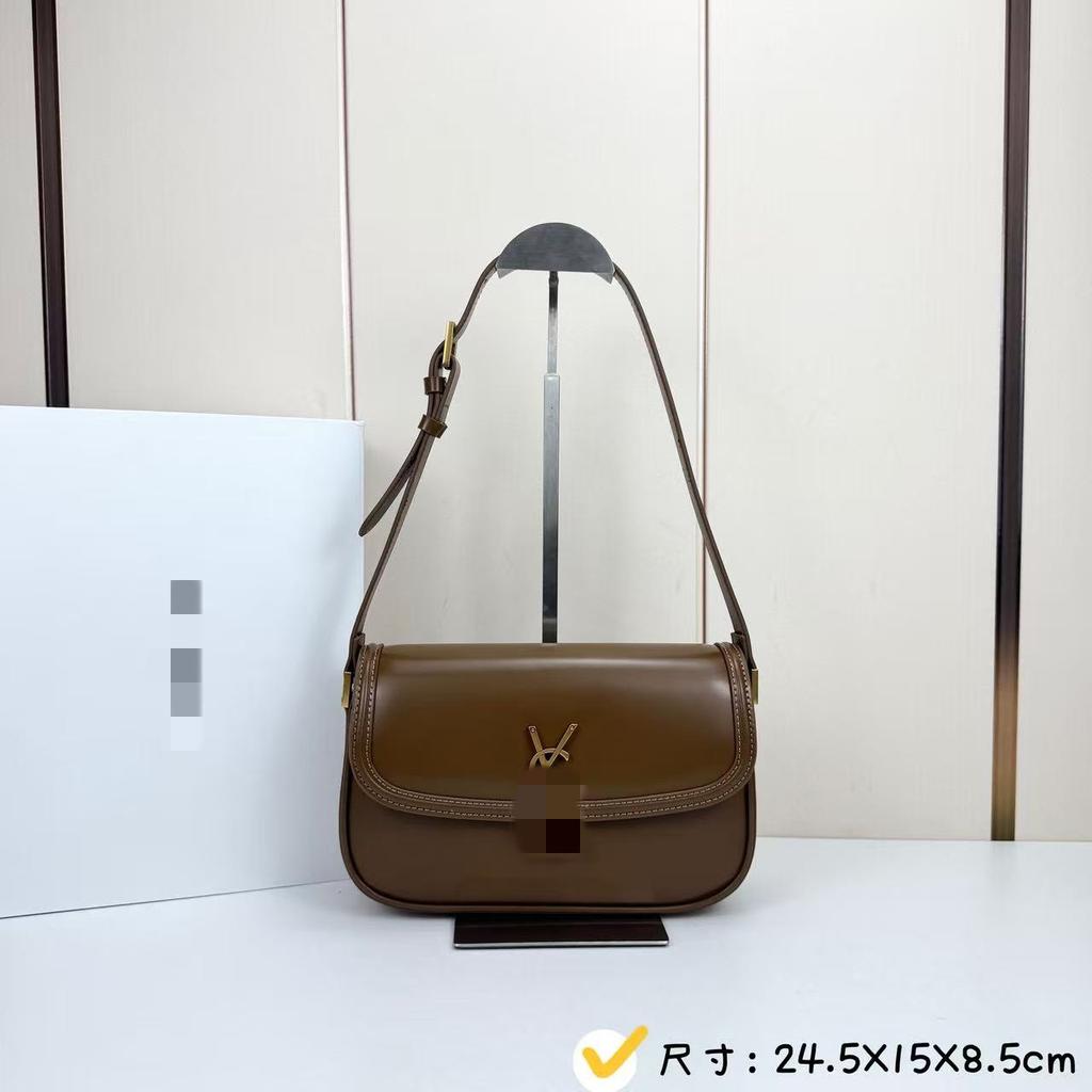 25 new BOX tofu bag single shoulder diagonal span underarm women's bag retro versatile small square bag cowhide women's bag
