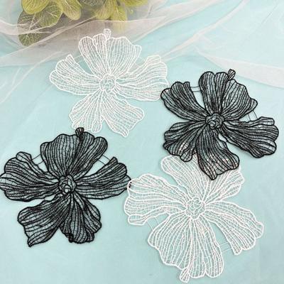 White Flower Patches DIY Craft Sewing Sew-On Wedding Dress Women's Party Clothes Decoration