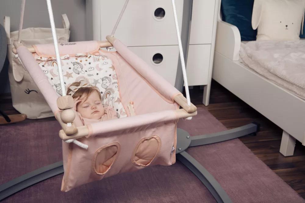 Baby swing Baby Pastel pink - unicorn