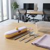 Cartoon Pattern Chopsticks Three-piece Set Stainless Steel Fork Dining Utensils Kit  Outdoor Dining