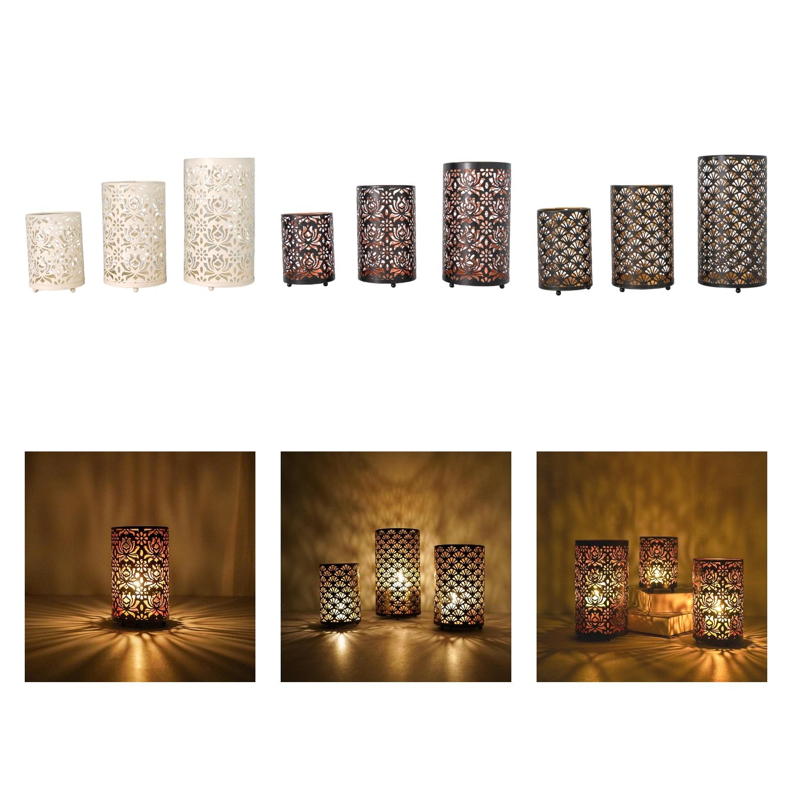 Tealight Candle Holder Cage Decor Hollow Desk Decoration Candlestick Holder for bianco