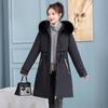 Live Face Long Pie To Overcome Women's Winter New Thickened Removable Liner Slim Down Cotton Clothes Tide