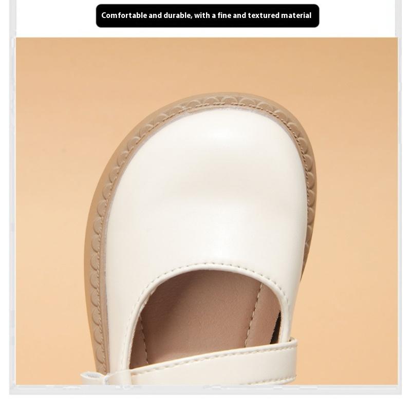 Spring and Autumn New All-match Girls Soft-soled Non-slip Performance Comfortable Leather Shoes