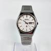 Used [Operation/Genuine Bracelet] SEIKO/SEIKO GRAND QUARTZ/Grand Quartz Day Date Snow Dial/Diamond Dust Made by Suwa Seikosha Manufactured in June