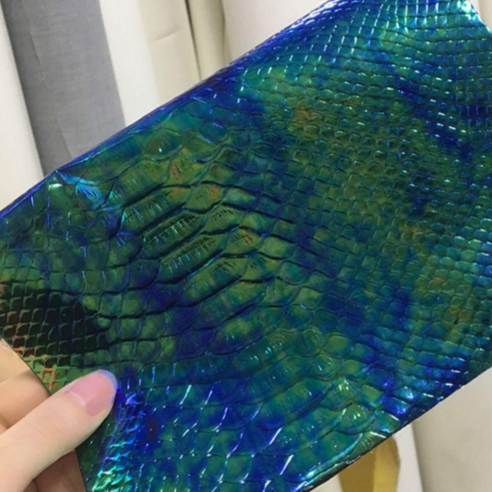 1 Roll Holographic Snake Skin Pattern Sheets 30x135cm Holographic Sheets  for Handbags