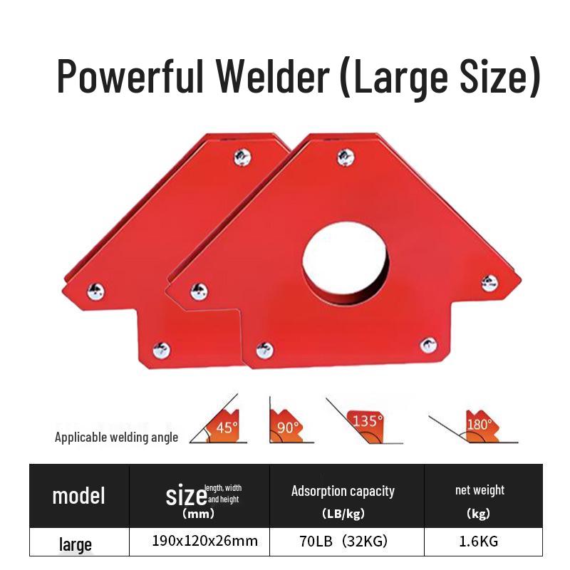 Welding Positioner with Strong Magnetic Suction for Right Angles