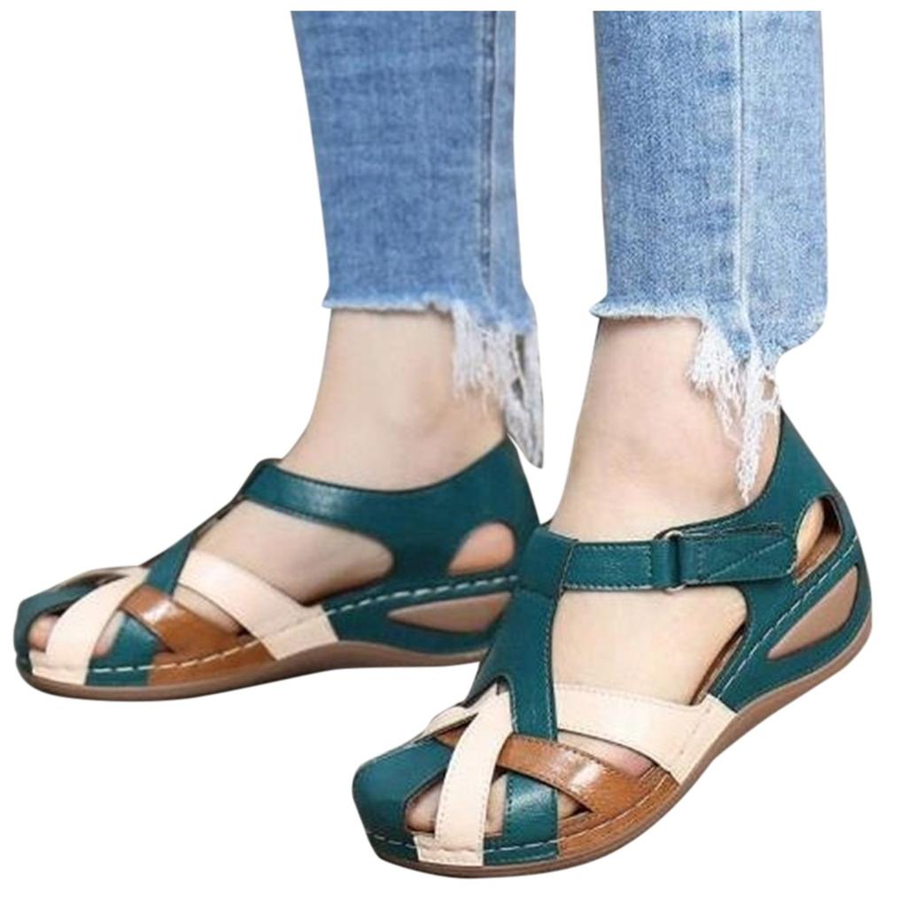  Beauty Shoes Hollow Large Size Wedge Heel Women Sandals