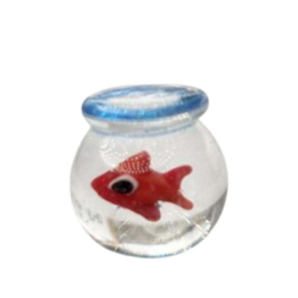 Handmade Mini Glass Fish Tank Cute Handcrafted Glass Fish Gift Aquarium Decoration  Home Ornament
