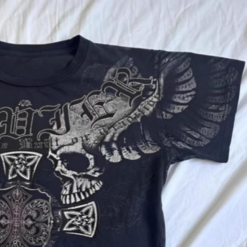 European and American street style printed summer Y2K short sleeved unisex T-shirt top