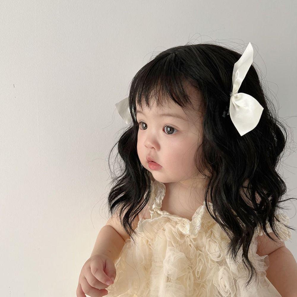 Children Decor Photography Props Long Straight Hair Baby Hair Wig Short Bob Wig Toddler Neat Bang