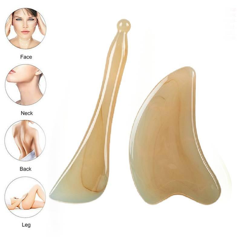 Premium Natural Resin Gua Sha Board For Facial And Neck Massage With Thick Design