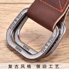 Fashion Casual Men Canvas Belt Double Ring Metal Buckle Colorful Waistband Luxury Jeans Belts for Women Strap Male Gray