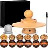 Premium Whiskey Cocktail Smoker Kit With 6 Wood Chips & Metal Filters,Fast Oxidation Aerator Bar Tool Set For Home Luxury Gifts