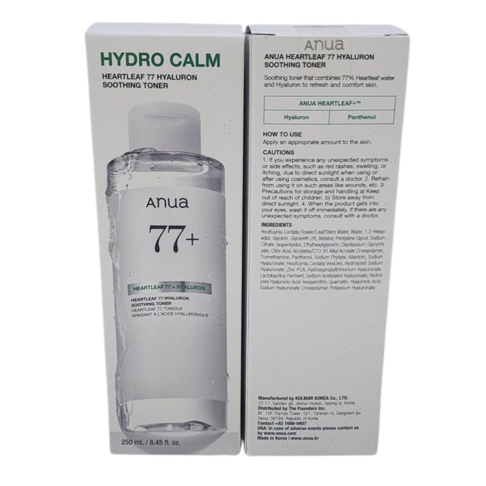 Anua Heartleaf 77 Hyaluronic Acid Soothing Toner Hydration & Calming Care 250ml 250ml / 8.45 fl.oz.