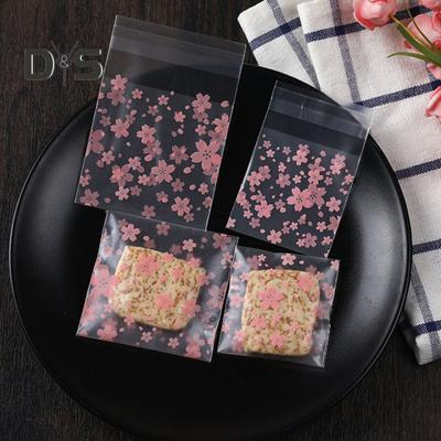 Borsa portaoggetti di grande capacità, 100 pezzi/set, con stampa floreale trasparente, borsa portaoggetti autoadesiva quadrata trasparente per i viaggi