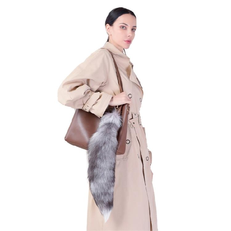 Set di 3 portachiavi a coda di volpe Per borse e chiavi Ciondolo in finta pelliccia Extra Large Accessori Cosplay e Portachiavi