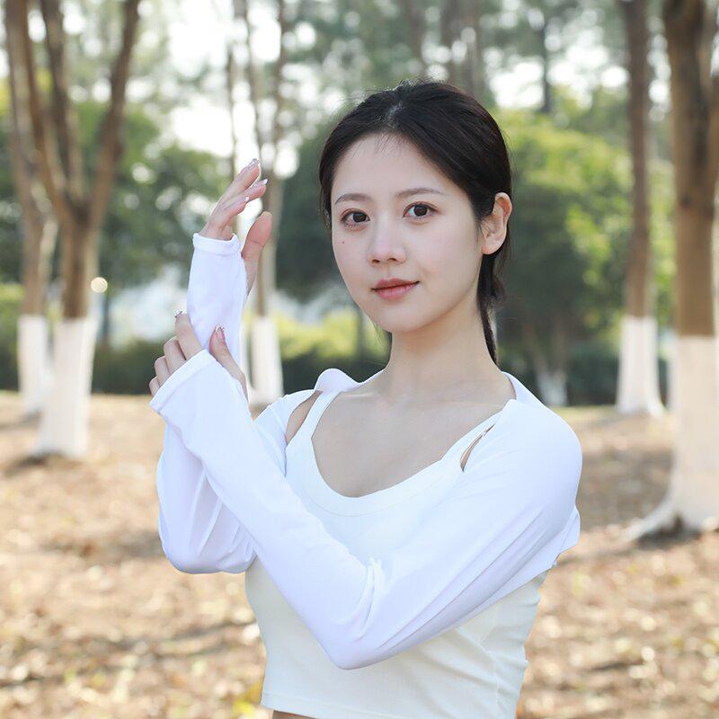 Women's Ice Silk Sun Protection Cycling Arm Sleeves Shawl