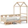 Daybed with Canopy 80 X 200 Cm Solid Pine Wood