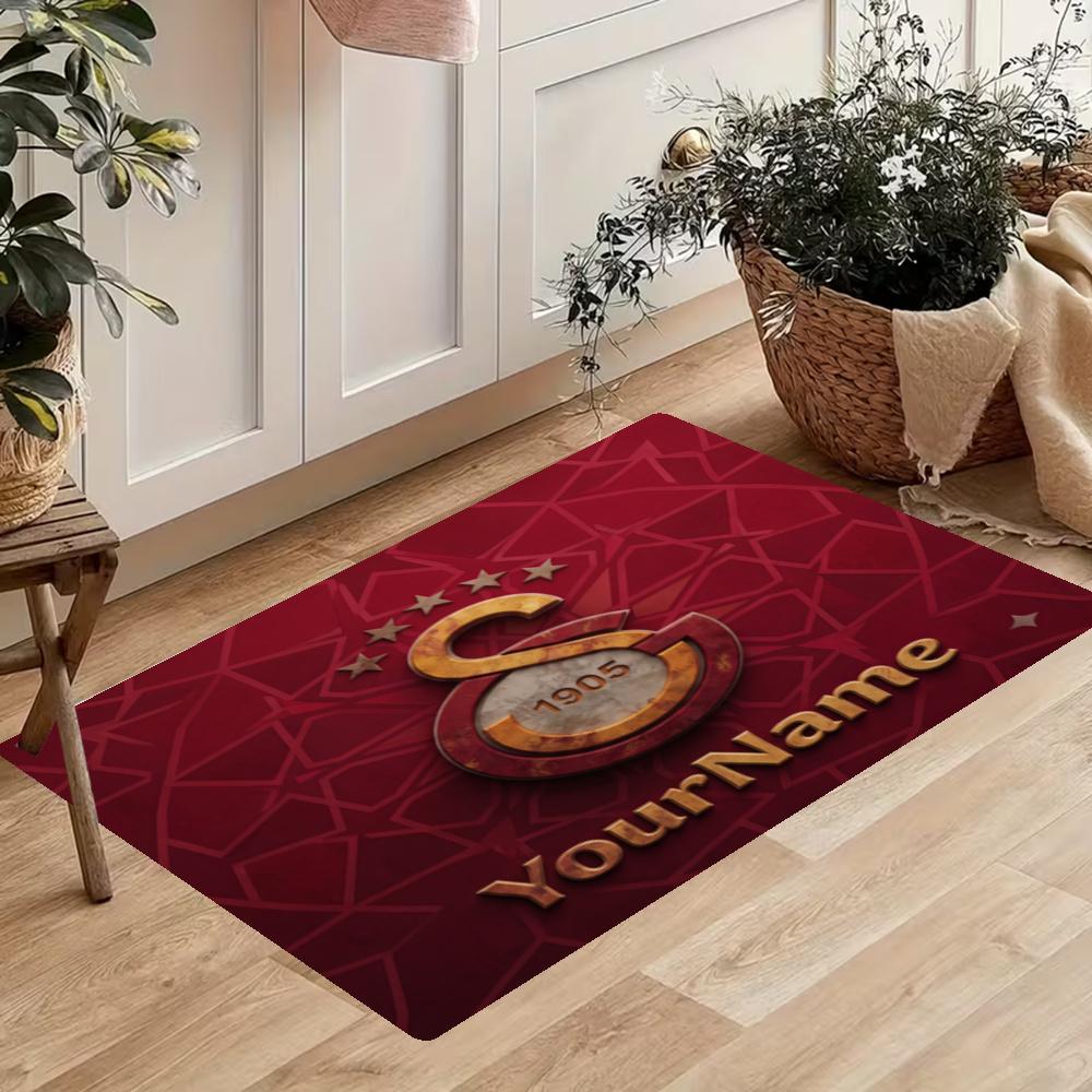 Galatasaray1 Personalized Name Kitchen Carpet Nonslip Floor Mat Ideal Entryway Door Mat Laundry Room Bathroom Foot Mat