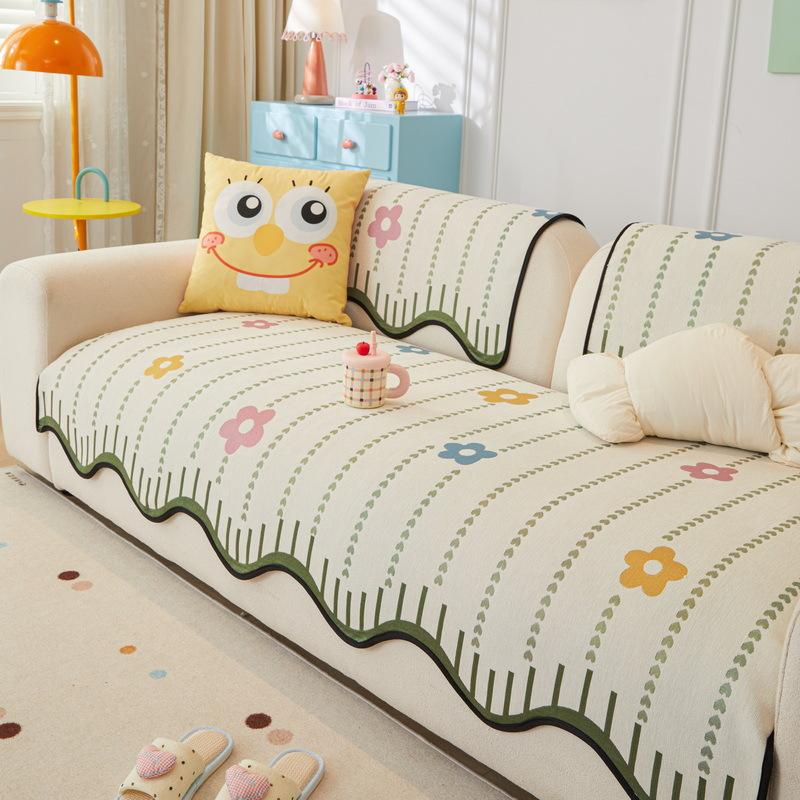 New Cartoon Shaped Sofa Cover Cloth with Fixed Anti Slip and Wrinkle Resistant Sofa Cushion Cover Suitable for All Seasons