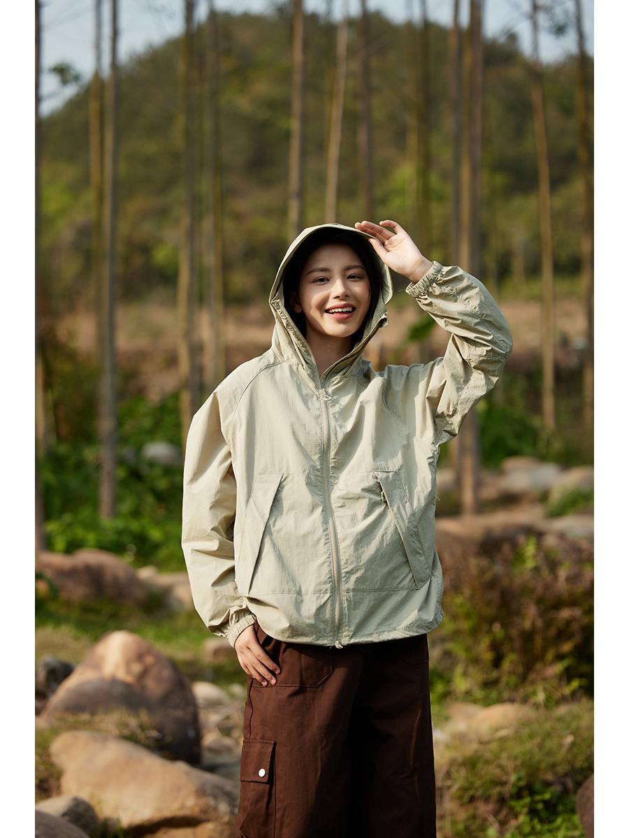 

Куртка с защитой от солнца UPF50+ - Мужская и женская тонкая, дышащая уличная ветровка L