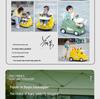 Kids' Electric 4-Wheel Drift Car with Dining Tray: Forward, Backward, Rotate - Indoor Toy with Free Shipping