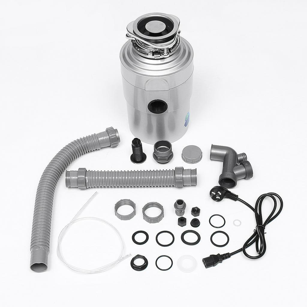 Home Kitchen 1HP Garbage Disposal Continuous Feed Food Waste Machine 630w 220v