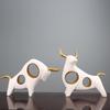 Modern Resin Cow Figurine: Creative Home & Study Decoration, Perfect Gift
