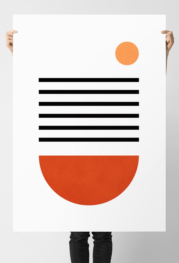 Plakat i geometrisk boho-stil