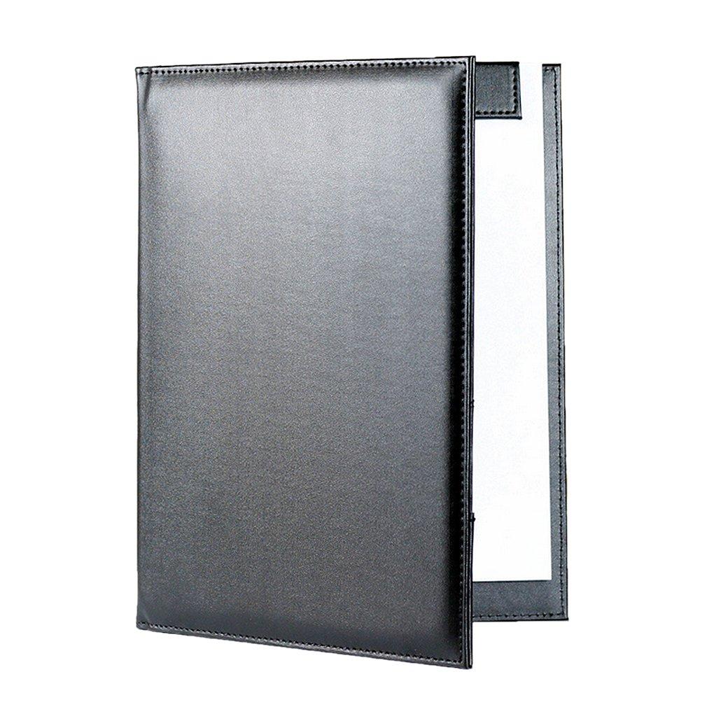 Clip din piele PU A4 pentru documente de conferință, pix pentru cărți de vizită, semnătură, birou, clipboard negru, bifold, dosar, dosar, dosar, dosar, suport pentru hârtie,