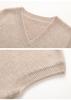 Women's Cashmere V-Neck Sleeveless Vest & Shawl Knit Sweater - Autumn/Winter Collection