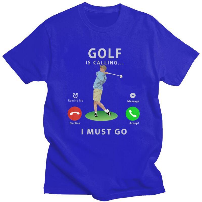 Golf Is Calling T Shirt for Unisex Pure Cotton Tshirt Fashion Valentines Day Gift Tee Short Sleeve Tshirt Loose Fit