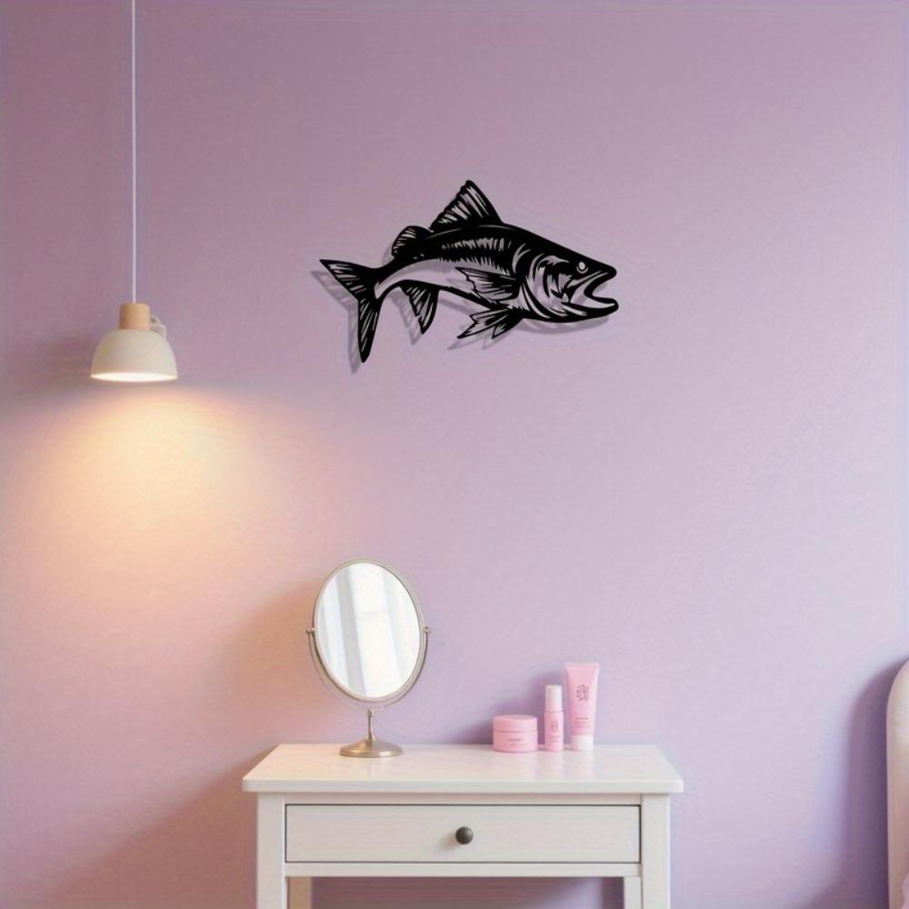 Vintage Wrought Iron Frog Fish Wall Decor, Weather Resistant Rust Proof Forging, Kitchen Beach House Summer Cool Theme Gift