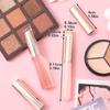 2pcs Silicone Lip Applicator with Cover, Round Head Silicone Lip Brush, Portable Makeup Applicator for Lip Balm Lip Glaze Lipstick Noseshadow