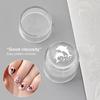 Erasable Mini Small Single Head Silicone Seal Nail Steel Plate Transfer Tool Stamping Jelly With Scraper French Tip Nail Stamper