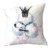 Painted Dog Creative Plush Cushion Pillowcase Office Waist Pillowcase Home Textile