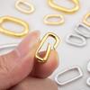 2pcs 18K Gold Filled Oval Carabiner Necklace Clasps Closures Pearl Enhancer Connector Brass DIY Jewelry Necklace Bracelet Making