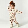 Warmes Fleece gefüttertes Babykleidungsset Süßes Rundhals-Sweatshirt + Hose Kinder Junge Mädchen Kleidung