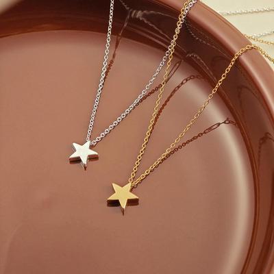European Star Pendant Necklace: Simple, Versatile, Light Luxury Clavicle Chain for Women