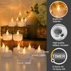 Flameless Flickering LED Tea Lights with Timer 6 Hours On & 18 Hours Off In 24Hours Cycle Automatically LED Votive Candles Light