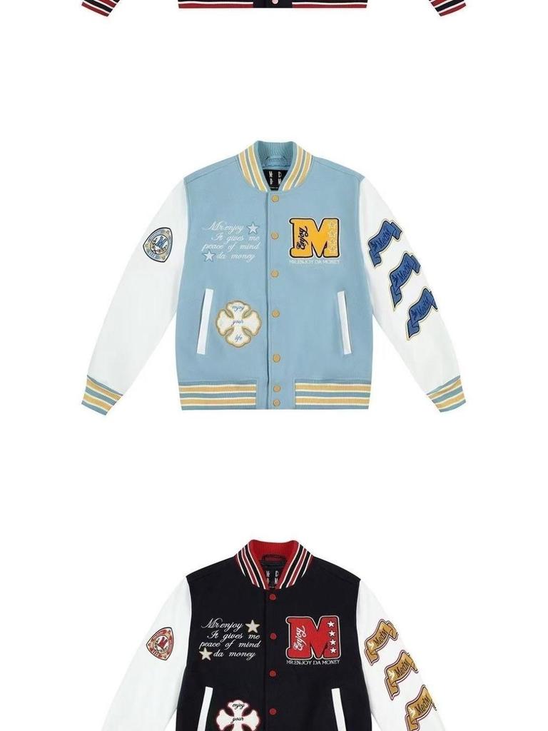 Unisex Amerikanischer Street Style Maillard Bomberjacke: Herbst Lockere Passform für Paare