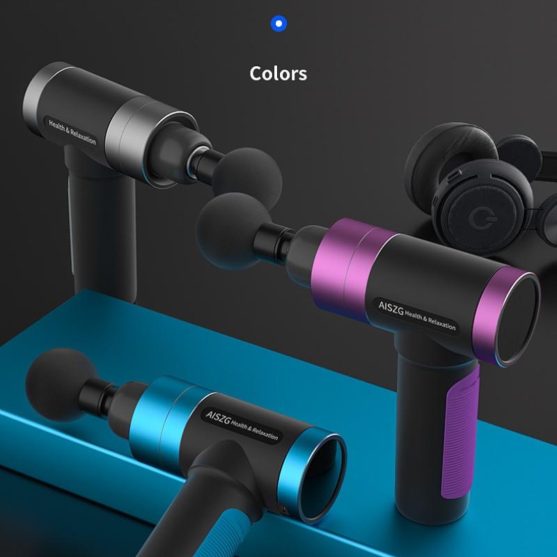 Intelligent Adjustment High-definition LCD Touch Electric Massager with Five Gear Levels, Multifunctional Portable Fascia Gun