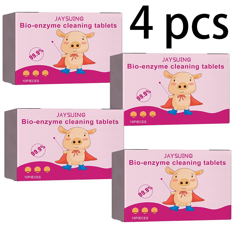 Jaysuing Bio-enzymatické šumivé tablety Čisticí tablety na žloutnutí a odolné skvrny Skvrny od kávy