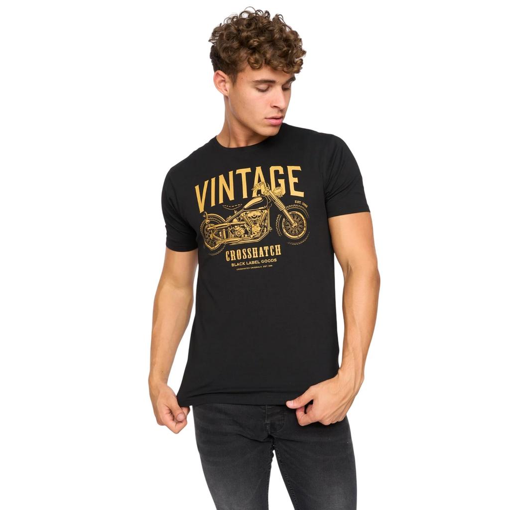 Crosshatch Mens Motohub T-Shirt (Pack of 5)