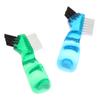 Denture Cleaning Brush Bristles & Ergonomic Rubber Handle Multi-Layered Bristles False Teeth Brush Oral Care Tool