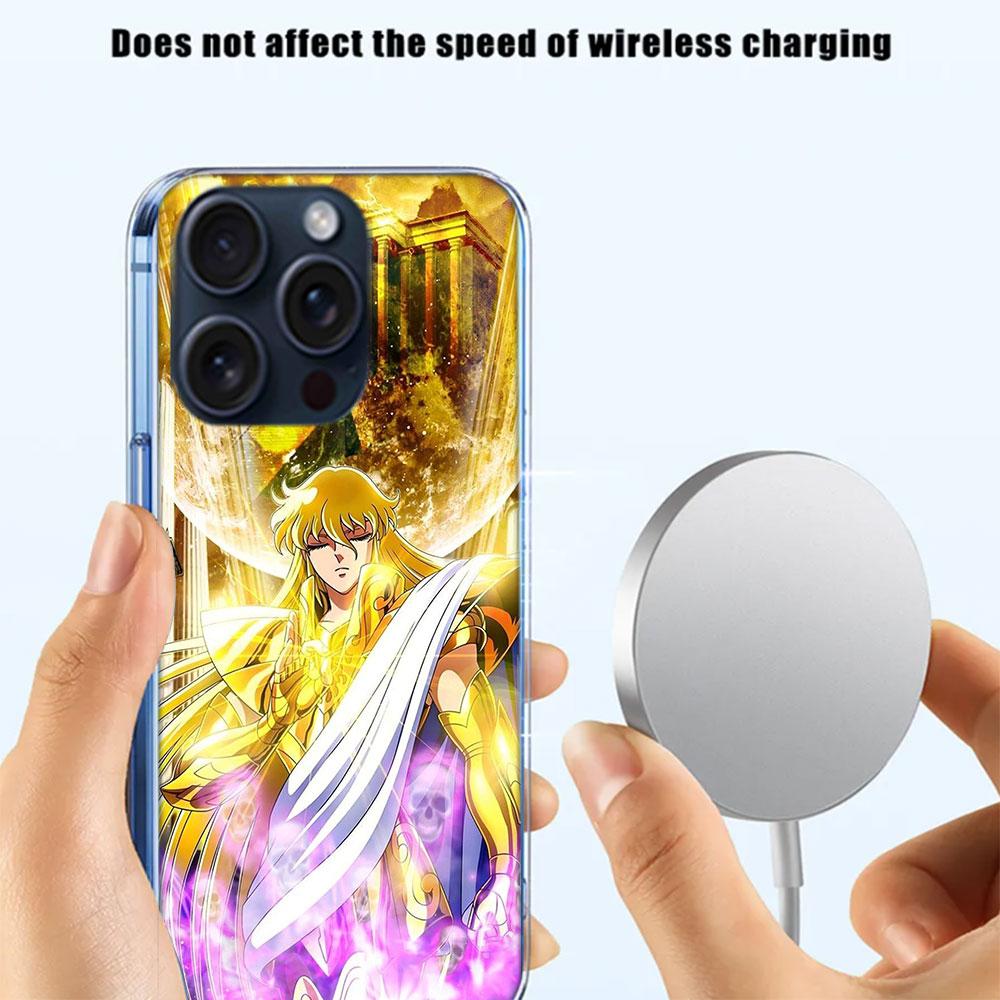 Saint Seiya Knights Of The Zodiac Clear Phone Case For Iphone 17 Air 16 Pro Max 15 Pro 14 Plus 17E 16E 11 13 12 Mini Cover Cases