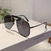 Vintage Pilot Schwarze Sonnenbrille Frauen 2025 Neue Mode Luxus Marke Decor Shades Übergröße Trendy Metall Strand Sonnenbrille